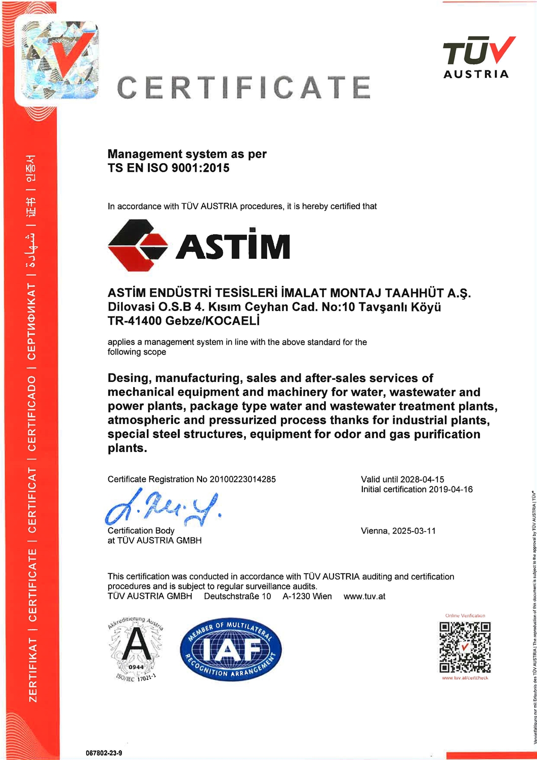 EN ISO 9001:2015