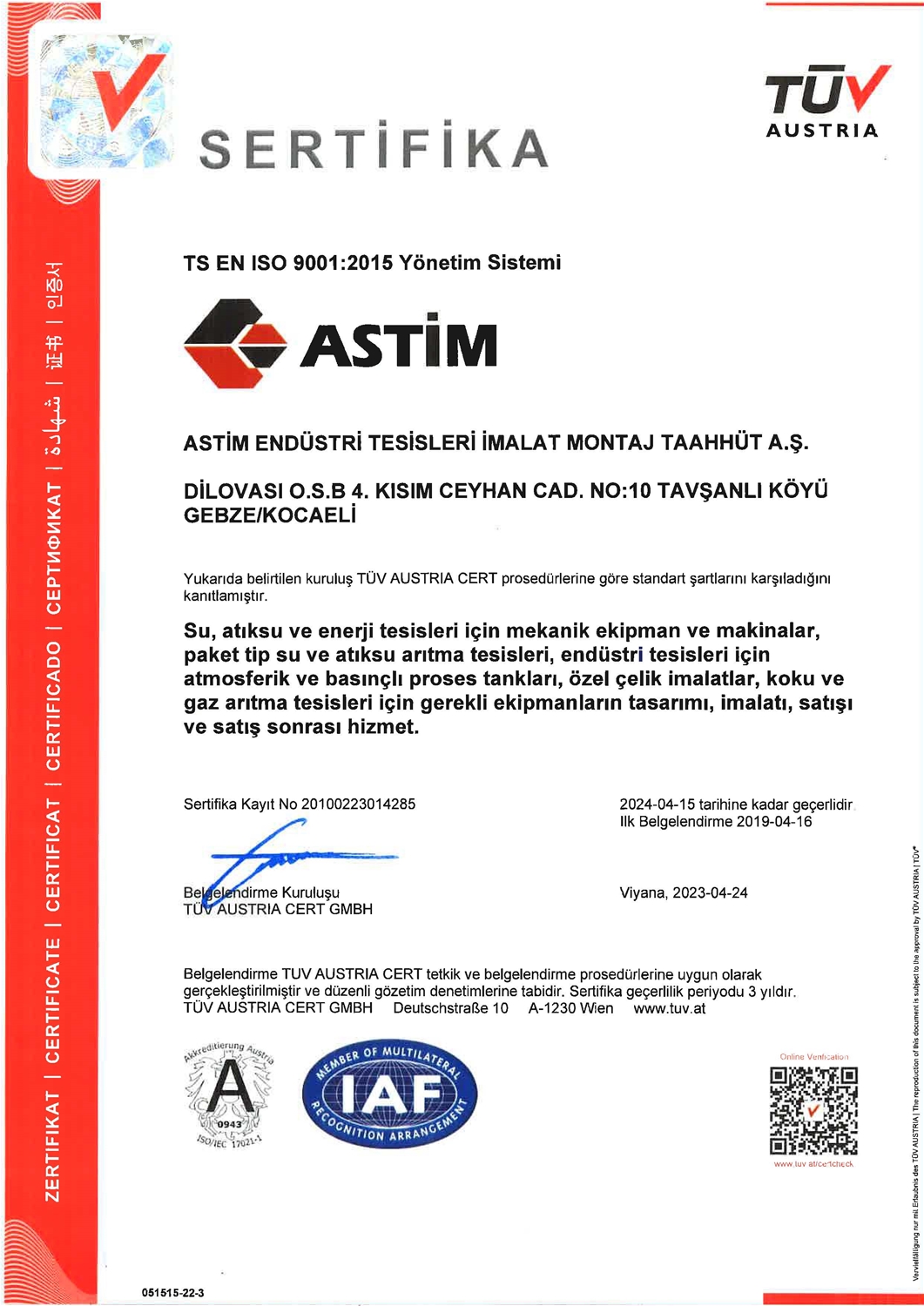 EN ISO 9001:2015
