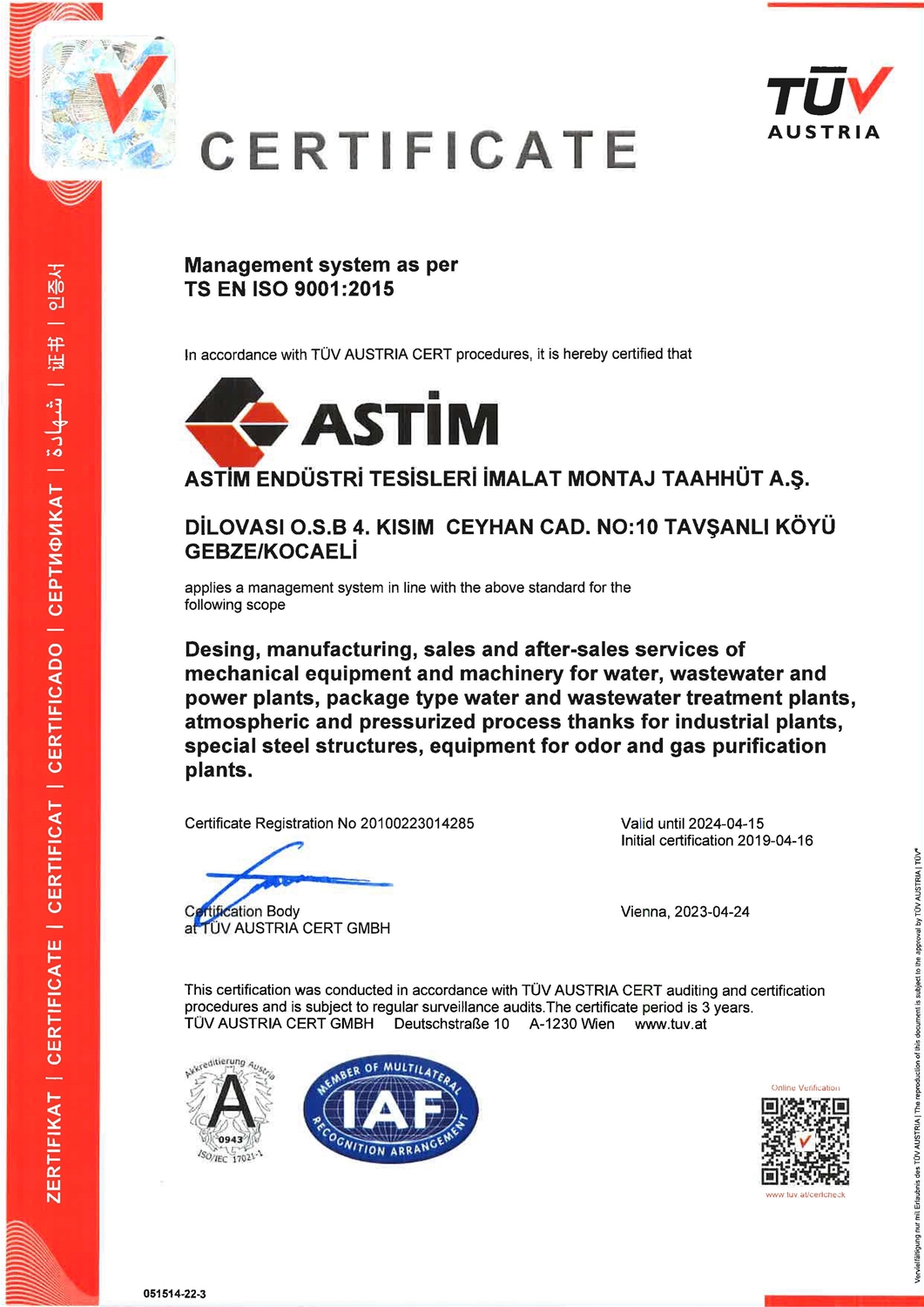 EN ISO 9001:2015