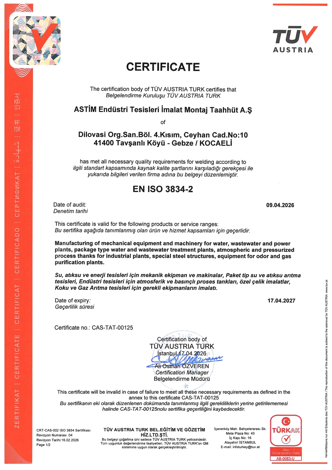 EN ISO 3834-2