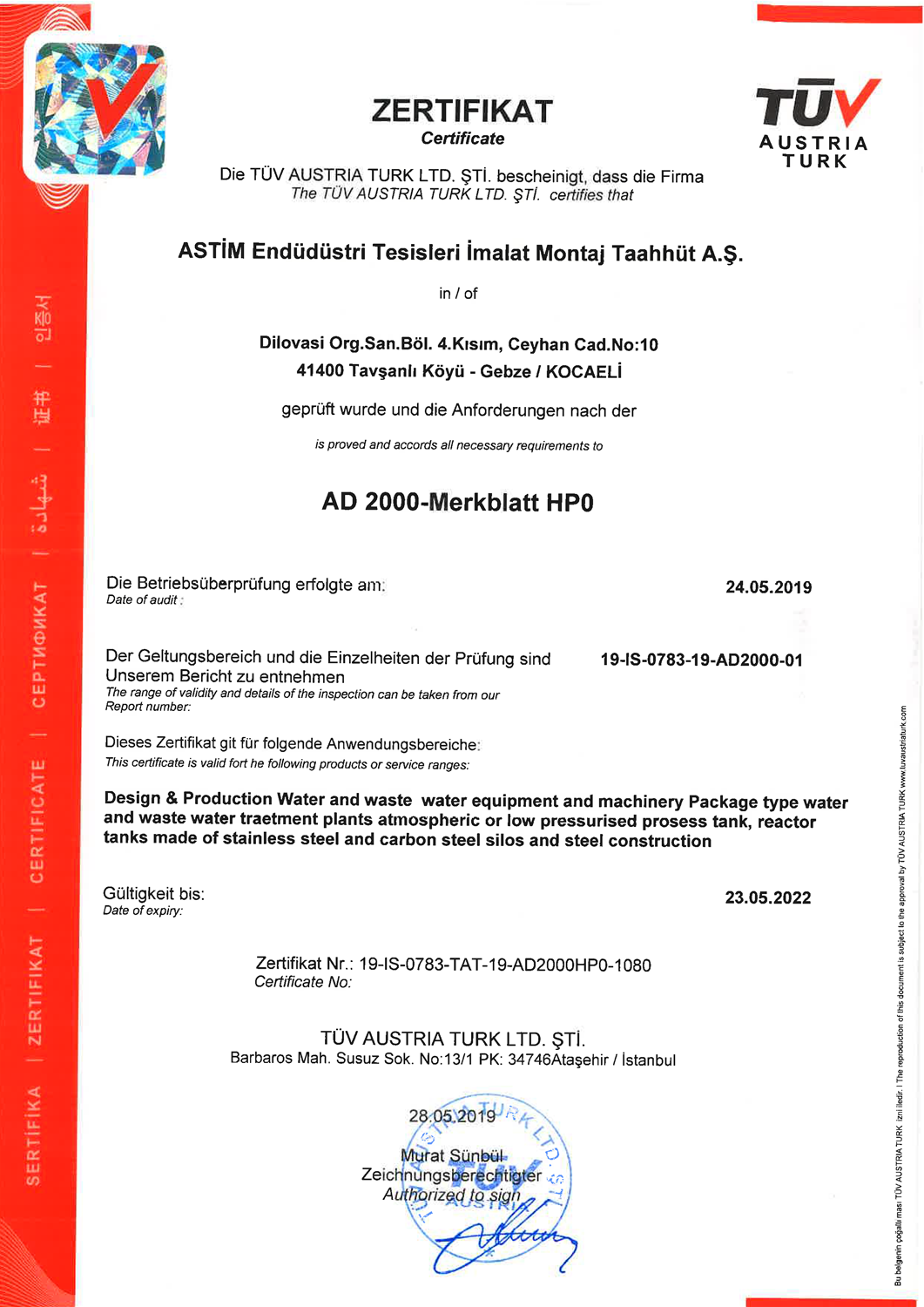 AD 2000 - Merkblatt HP0
